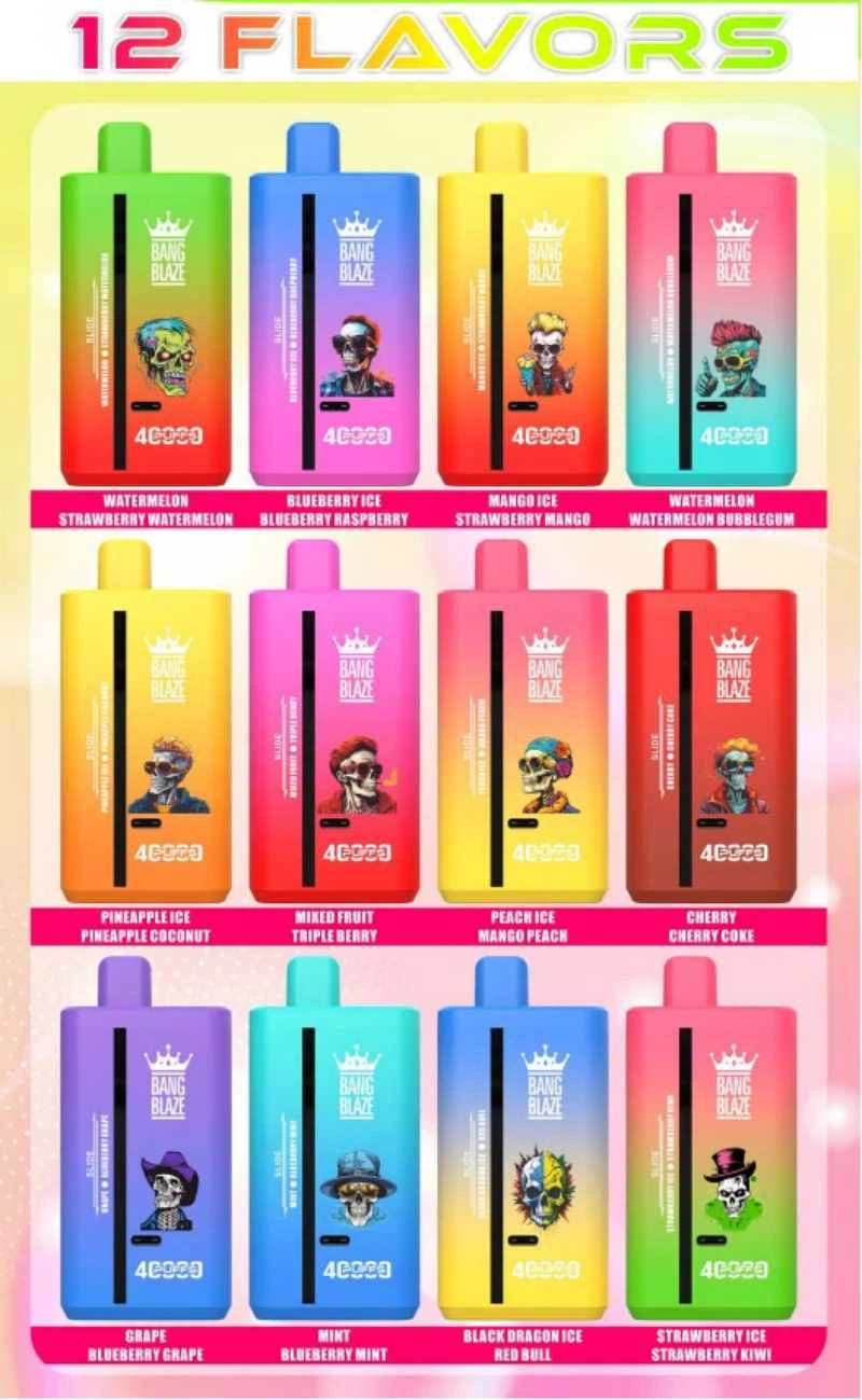 e-papieros jednorazowy bang blaze 40000 40k zaciagniec refillable vape
