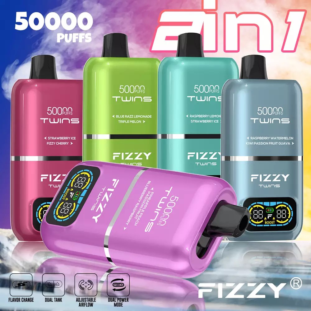 FIZZY TWINS DWUSMAKOWE 50000 PUFFS  DUAL Flavors