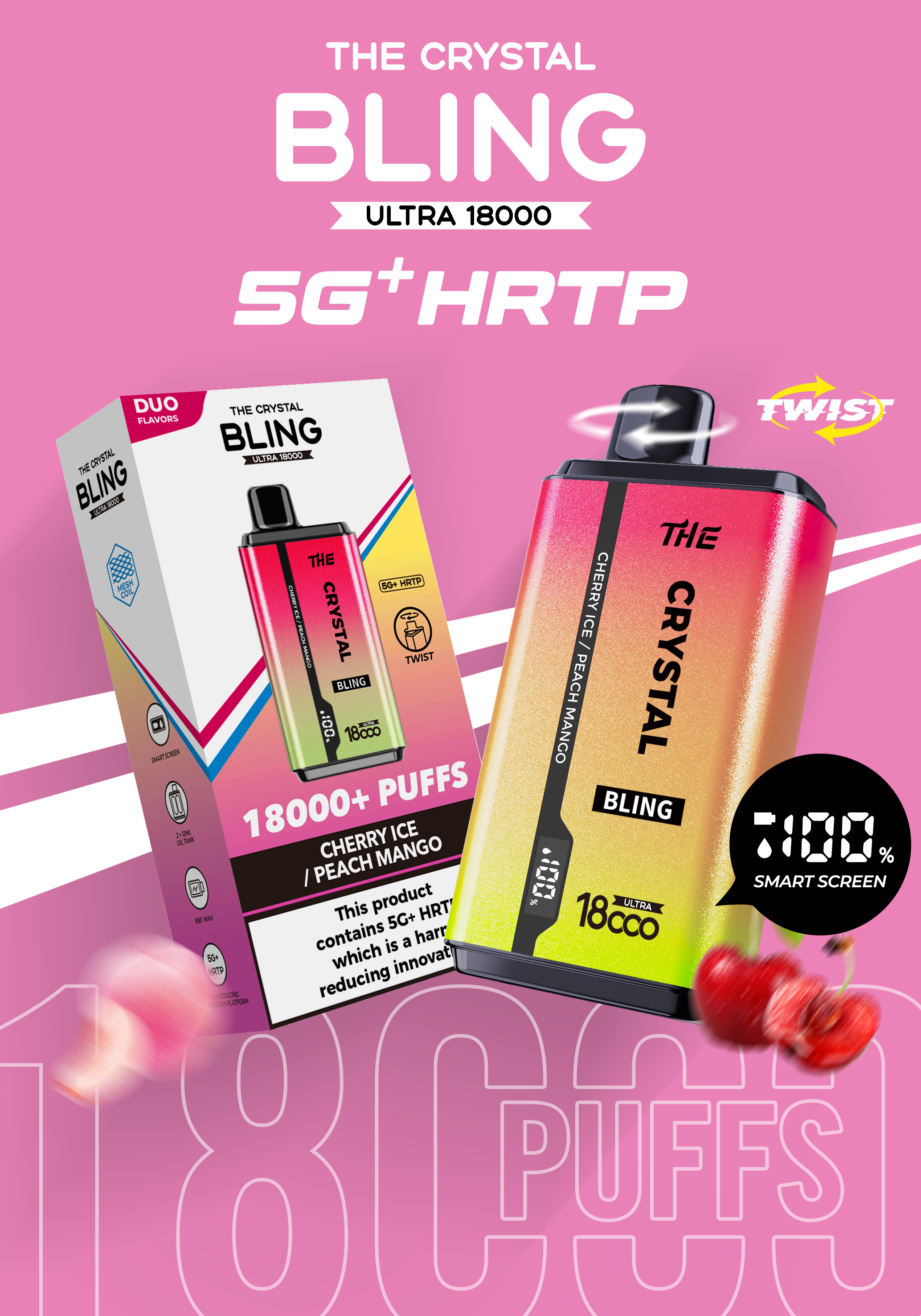 Crystal Bling Ultra 18000 PUFFS 5G+HRTP